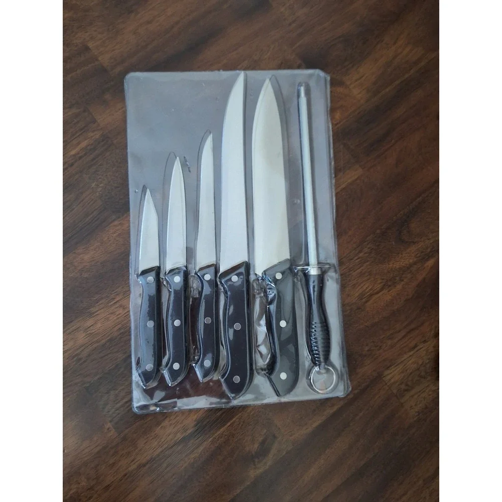 Vintage Kuchenstolz 6 Piece Knife Set & Cutting Board. NEW